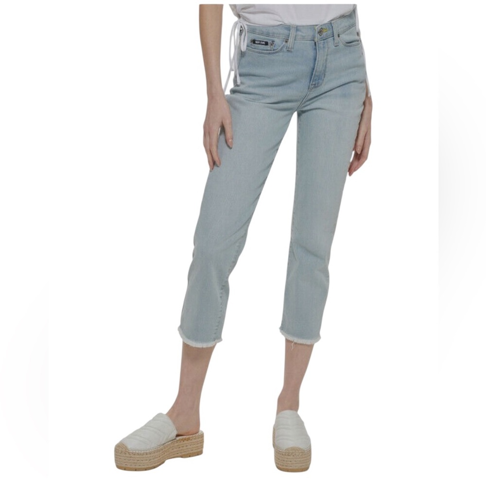 DKNY Rivington Cropped Slim Jeans Blue Size 10 NWT